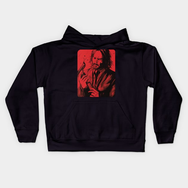 John Wick Movie, JW 4, John Wick 4 Movie Kids Hoodie by IchiVicius